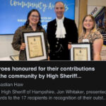 The conductor of the Portsmouth ABOB community Tony Hill has been given the High Sheriff of Hampshire Community Award for his work with ABOB in the community. 